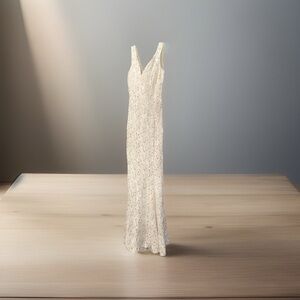 Bailey Blue Sequin Mermaid Dress Small – Formal Gown Perfect for Wedding or Prom